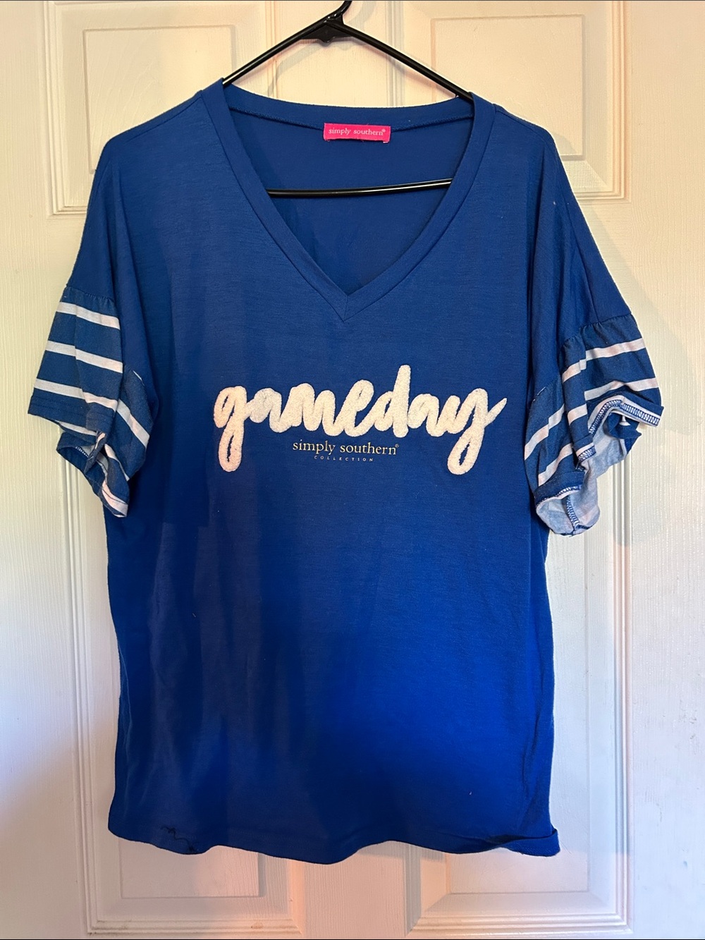 Simply Southern Blue Gameday short sleeve top